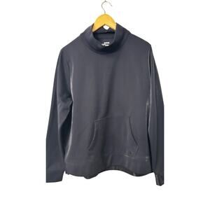Under Armour Fleece Mirage Mock Neck Pullover Sweatshirt Black Shimmer Women XL